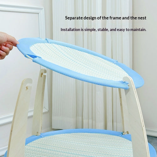 Woven Rattan Cooling Mat Oversized Solid Wood Cat Bed